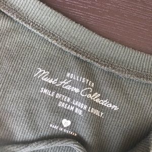 Hollister Tops - navy green top Hollister Tops - navy green top